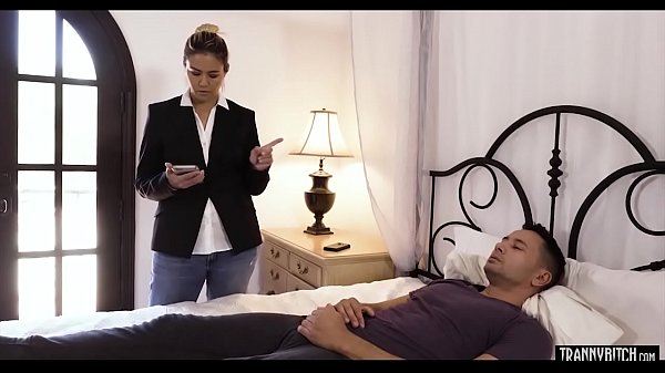 Perverted patient banged his big titted tranny nurse 