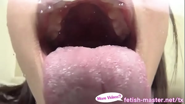 Japanese asian tongue spit fetish
