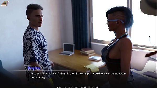 Taboo university #90 blue haired arogant college girl wants to make a deal 