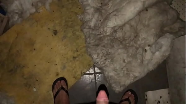 Risky Gas Station Naked and Pee 