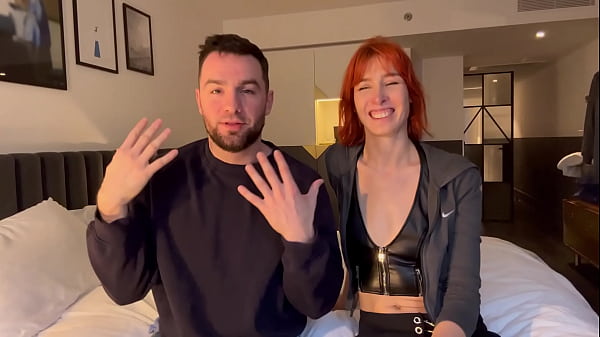 Nonton Behind The Scenes With Lovely Tall Redhead, Pixie Pink, And Andres Acosta thumbnail