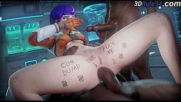 Overwatch Waifus getting their white pussies stretched and fucked hard by big black cocks 