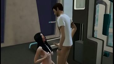 Sims 4 girl begs for a big load