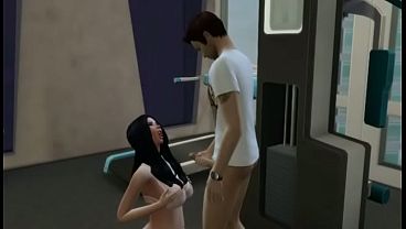 Sims 4 girl begs for a big load