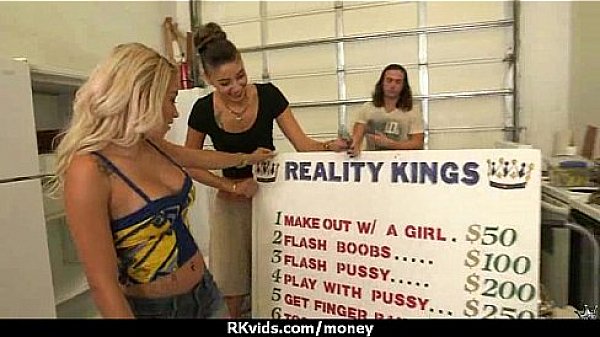 Sexy exhibitionist GFs are paid cash for some public fucking 3 