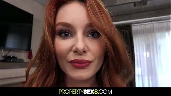 Sexy Redhead Strips For A_Client_To Seal_The Sale_Of A Home