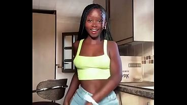 Black Curvy Teen Dancing 