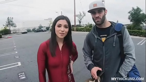 Chick_in tight race suit picks uprandom cock for fun