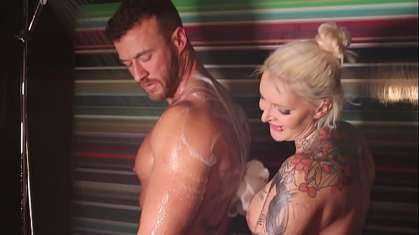 Filthy dirty wet and clean soapy anal sex in the shower with johnny bravo