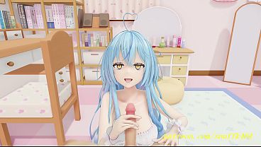 noVR mmd Lamy BlowJob 3d hololive Hentai