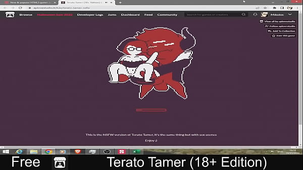 Terato Tamer (free game itchio ) Simulation, 2d, Adult, Monsters, Pixel Art, Turn Based Combat 