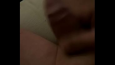 Lazy wanker stroking his prick
