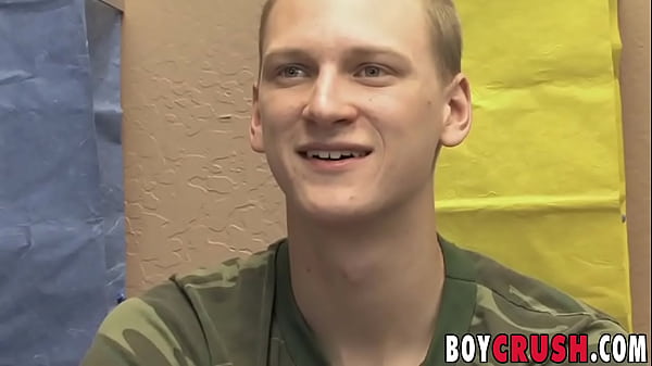 Cute twink Paris Killian solo masturbation after interview