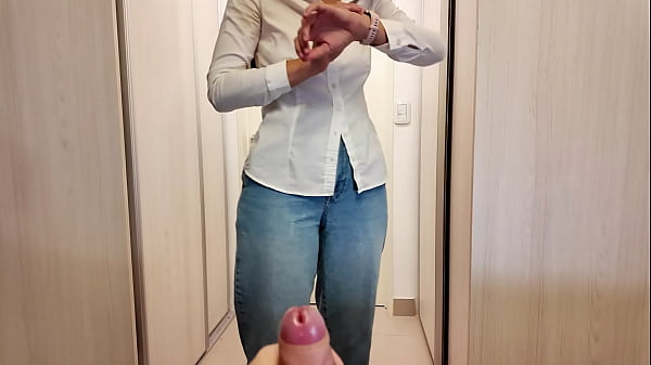 Play MP4 - Stepmother helped her stepson quickly cum in her panties before work