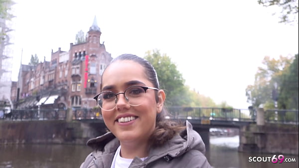 German scout latina teen with glasses talk to rough sex at fake model job