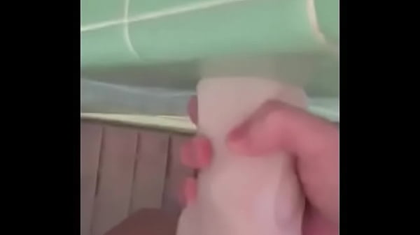 Pounding Fleshlight Against Wall Hot