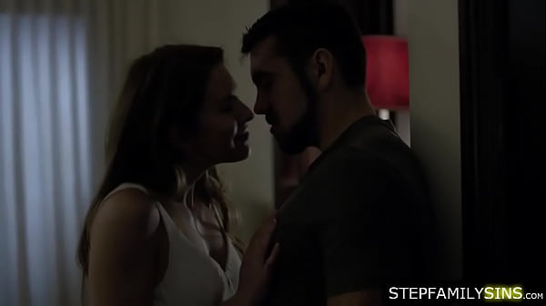 Petite stepsis paige owens is flirting with her kissing and giving him dude gets hard licks her hairy pussy and fucks her