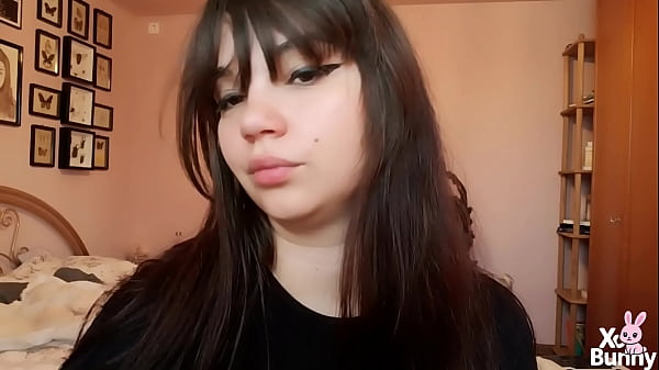 Brunette with natural big lips smoking without lip makeup 