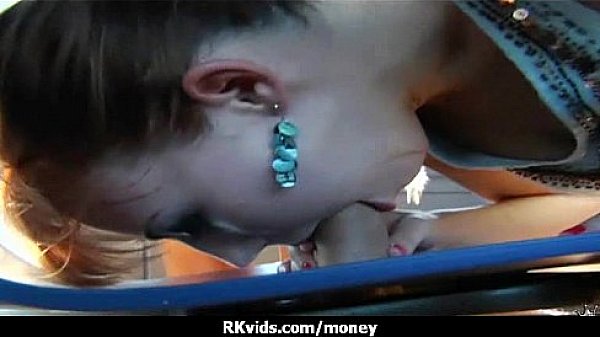 Sexy wild chick gets paid to fuck 15 