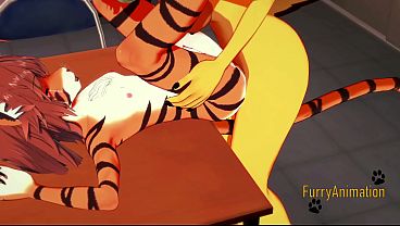 Furry Futanari Hentai - Dog Futanari And Tiger Girl Hard Sex thumbnail