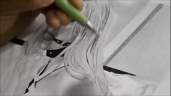 Dibujo chica bdsm desnuda