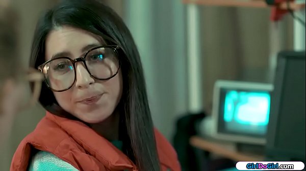 Two horny tech nerds are amazed that they created a blonde big tits sex is about ot take their virginity and the nerds finally get to lick a milf facesits and is double licked