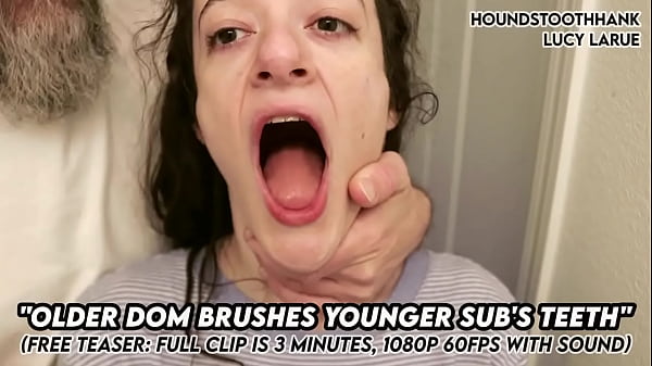 Older Dom Brushes Young Subs Teeth 