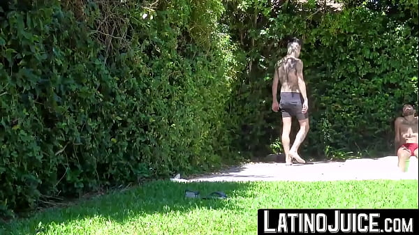 LatinoJuice.com - Tatted guys Kendro and Milo hang out by the pool to gobble each others dicks