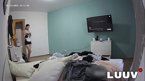 Luuv two girls turn room cleaning into a graceful real amateur movie in maid uniforms