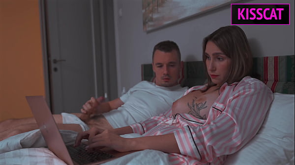 Play MP4 - Step son distract step mom from work&comma; so she helps cum with hand job in share bed&comma; but get fuck