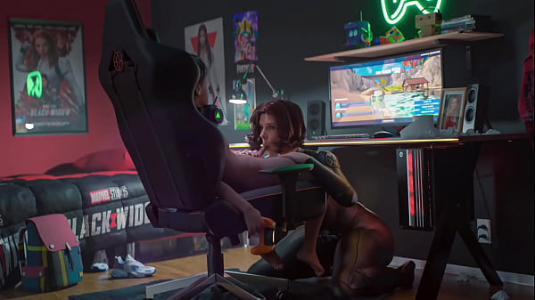 Black widow giving you a blowjob