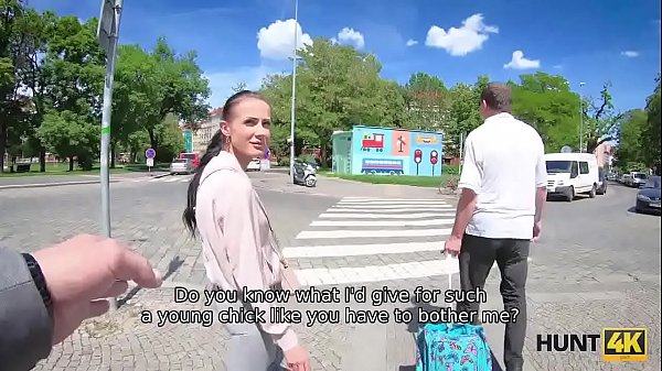 HUNT4K. Man watches how his lassie sucks stranger&rsquo;s dick for cash 