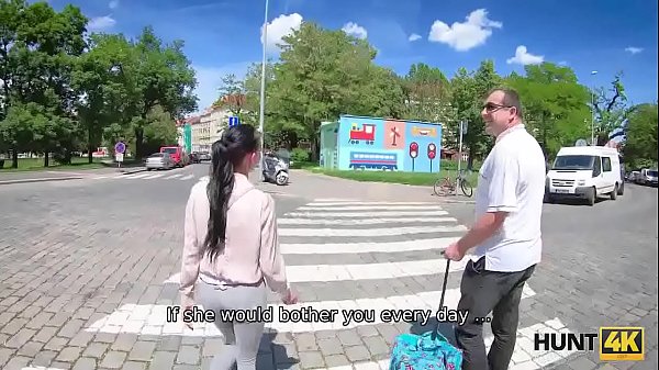 Play MP4 - HUNT4K&period; Young lovers cant leave the city so why girl gets fucked