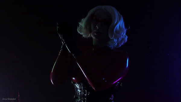 sexual blonde girl doing ASMR sounding in the smoke 