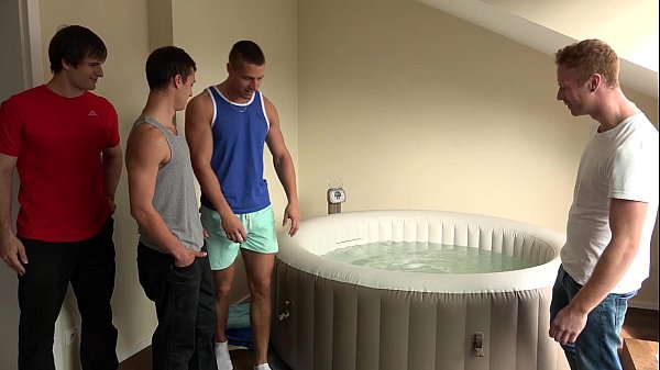 Play MP4 - Four guys fuck bareback at WilliamHiggins Wank Party