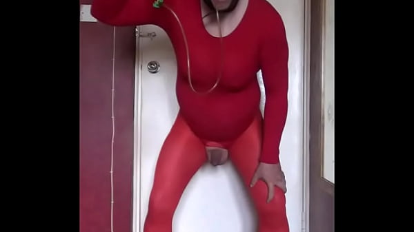 bisexual crossdresser will swallow his own pee while blindfolded and mouth gagged