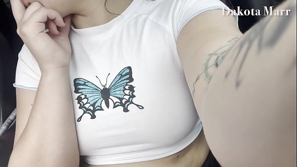 Driving around town and masturbating in my car public pussy play chubby dakota marr 