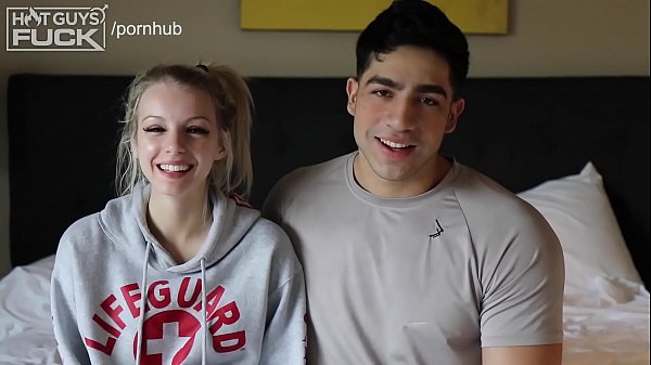 Hispanic muscle jock fucks tiny blonde artist who claims she's the tightest