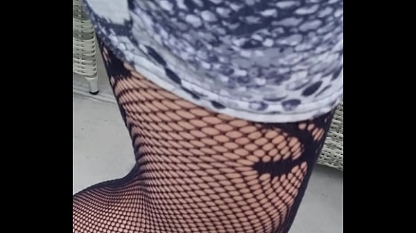 a walk in my garden in my new nylons