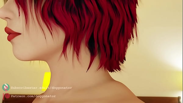 Redhead swallows tiny woman