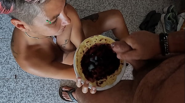 Cooking With Piss And Cum #1 - Pancake thumbnail