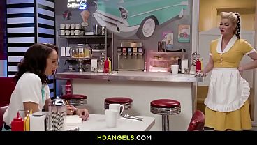 Nonton Midnight Connection: Serene And Alexis Ignite Chemistry In A Cozy 1950s Diner Setting As They Share Flirtatious Glances And Sweet Conversations Together thumbnail