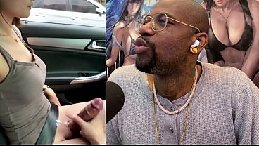 Big breast transgender cock girl cums all over while getting deepthroated transgender clown with a thicc moist cummy cock jerking off a transgender asian in the car until she cums hard ai generated