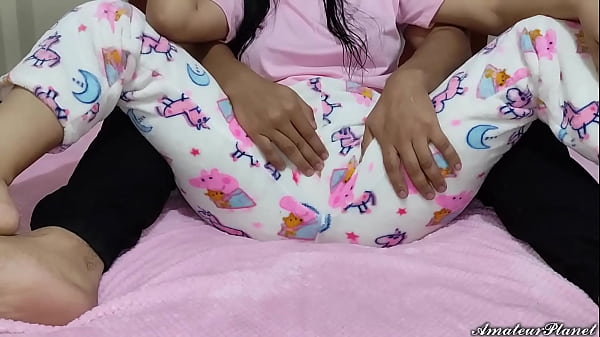 I massage my step niece to grab her ass and touch her hot pussy
