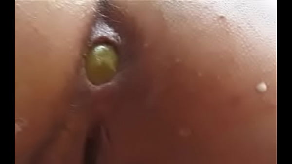 Object insertion pretty redhead inserts yellow plums ~25b 