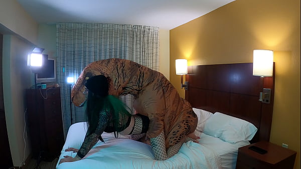 Dinosaur Fucking Very Sexy Emo Trans Woman 