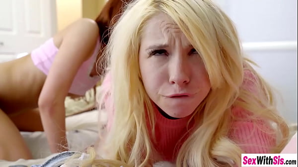 Teen have threesome sex with her crush and stepbrother