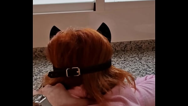 Spanish girl fucking and sucking in the kitchen blowjob pussy fuck big ass slut redhead 