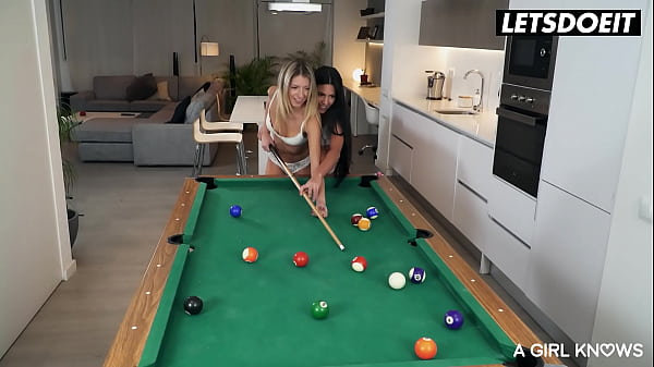 Play MP4 - Lesbian Friends Rebecca Volpetti And Apolonia Lapiedra Enjoy Nasty Girl On Girl Sex On The Pool Table Because They Were So Horny - A GIRL KNOWS
