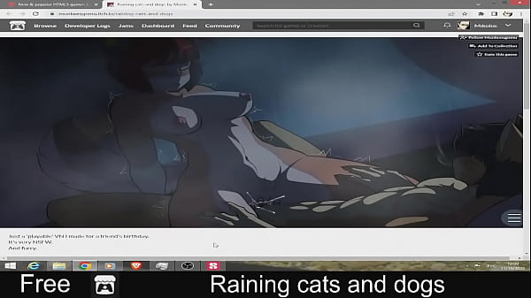 Raining cats and dogs (free game itchio ) Visual Novel 